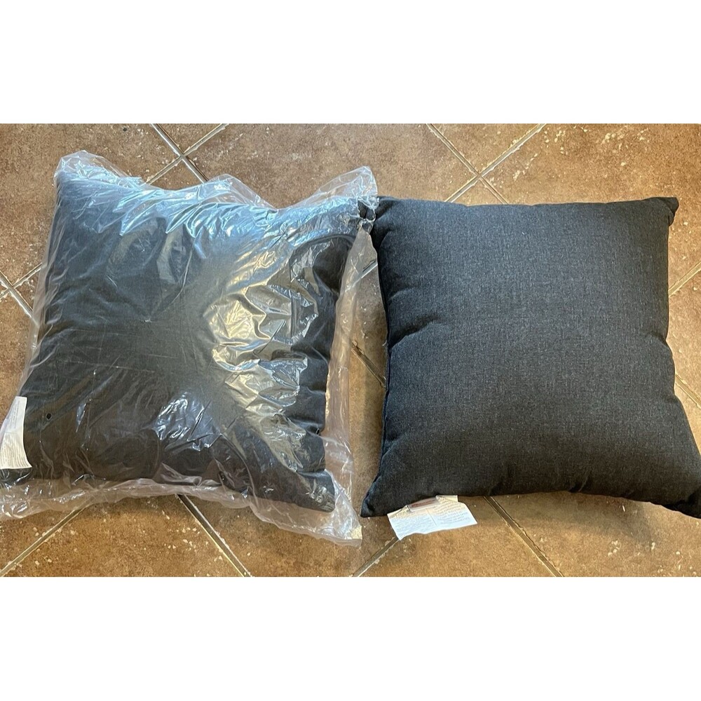 Sunbrella Lot 2 Fabric 1-Piece Indoor/Outdoor Square Throw Pillow 18"W x 18"L